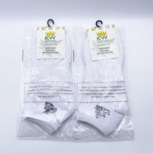 NWT King Weedy Unisex White Ankle Socks One Size